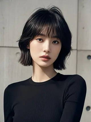 ミディアム ウルフカット 811 大阪梅田 ウルフのヘアスタイル