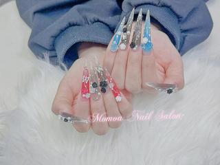 ネイル MoMoA Nail ネイル長さ出し専門店のネイルデザイン