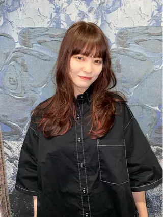 ロング カラー ヘアアレンジ ウルフカット モデル募集中！ミカのヘアスタイル