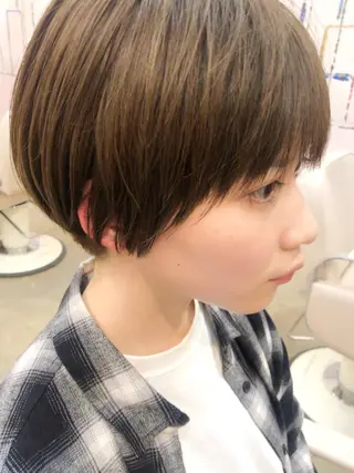 ショート カラー すきバサミを使わない カット✂️✨郡司泰之のヘアスタイル