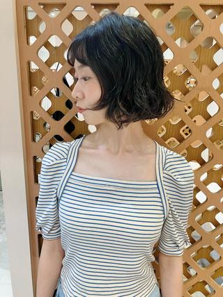 ショート パーマ 川間 将彦のヘアスタイル