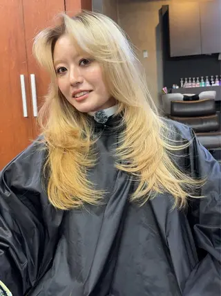 ロング レイヤーカット\ウル フ　chinatsuのヘアスタイル