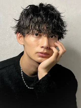 パーマ メンズ スパイキーショート 浦和メンズ美容師のヘアスタイル