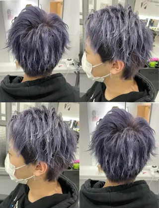 ショート カラー パーマ ヘアアレンジ メンズ 🔥メンズパーマ 特化 渡辺一翔のヘアスタイル