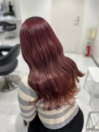 ロング カラー ヘアアレンジ ♥️暖色支持多数 ♥️銀座 mioのヘアスタイル
