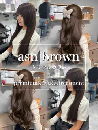 ロング カラー ヘアアレンジ 垢抜け透明感 カラー🪽ྀི🤎のヘアスタイル
