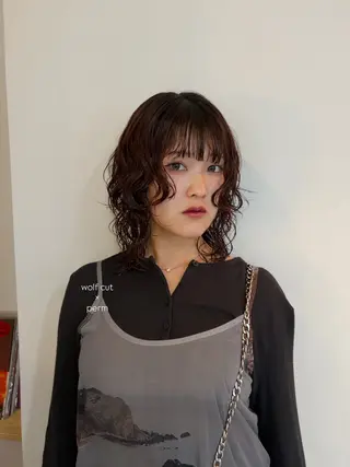 ミディアム パーマ kii/福岡/ 天神薬院/neneのヘアスタイル