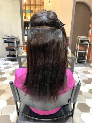セミロング 梅田🫧髪質改善 縮毛矯正🫧村上蒼生のヘアスタイル
