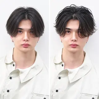 ショート カラー パーマ ヘアアレンジ メンズ メンズメッシュパーマ 😈 RIKU渋谷のヘアスタイル