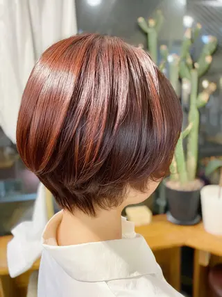 ショート カラー 西尾 成美のヘアスタイル