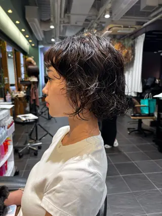ショート パーマ オーガニックカラー/ 表参道/ルカのヘアスタイル
