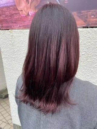 セミロング カラー ヘアアレンジ niconail 🧣ayu 📍烏山のネイルデザイン