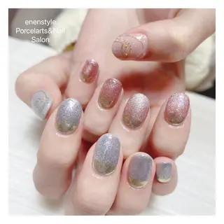 ミディアム ネイル 🐾enen style 🐾のネイルデザイン