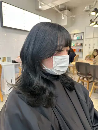 ミディアム 韓国ヘアメンズ・レデ ィース特化ミクのヘアスタイル