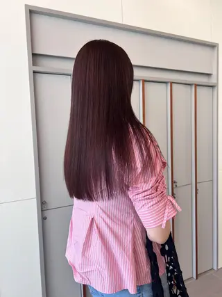 ロング カラー 顔まわりカット/透け カラー/Memi🎀のヘアスタイル