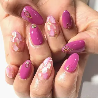 ネイル 渋谷/チップ長さ出し 👑アプレgel-xのネイルデザイン