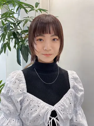ミディアム 青木 優歩のヘアスタイル