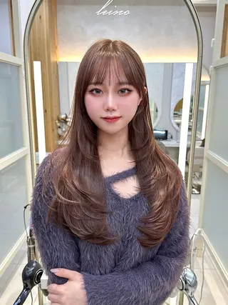 ロング カラー 🇰🇷韓国風くびれ ヘア🇰🇷中村優大のヘアスタイル