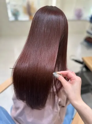 ロング カラー 髪質改善🩵縮毛矯正 代々木/木下のヘアスタイル