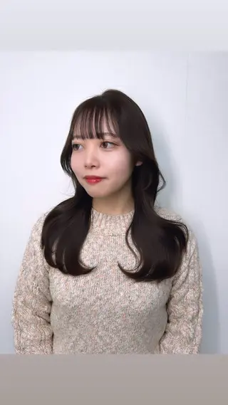 ロング カラー ヘアアレンジ 酸性縮毛矯正🧴韓国 レイヤー/髪質改善のヘアスタイル