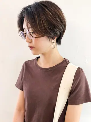 ショート カラー パーマ ヘアアレンジ ITbyALBUM 松戸のヘアスタイル