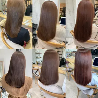 ミディアム ✨色持ちの良い艶 カラー✨蟹江真世のヘアスタイル