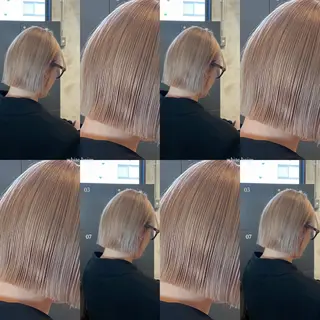 ショート カラー Koko . 🤍ボブ ✧*。のヘアスタイル