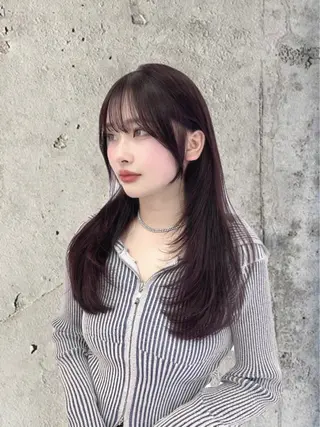 ロング 韓国/縮毛矯正/ カンタのヘアスタイル