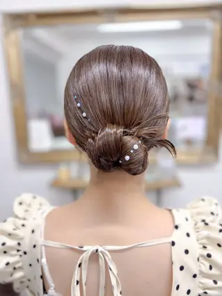 ミディアム ヘアアレンジ ⭐︎moe 【ヘアセット🧸】のヘアスタイル