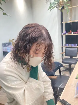 ミディアム パーマ メンズ特化 タメイシのヘアスタイル