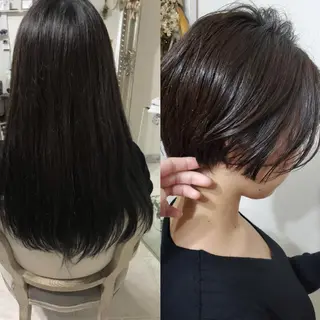 ショート ヘアアレンジ カラー See by merのマツエク・マツパデザイン