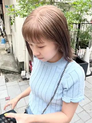 セミロング カラー HARU//原宿🤍 リピート率NO.1のヘアスタイル