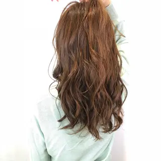 ロング カラー 小顔レイヤー/ ベージュ🤍Rieのヘアスタイル