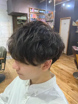 ショート パーマ 【韓国レイヤー特化 ハッシュカット】のヘアスタイル