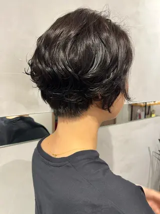 ショート カラー パーマ ヘアアレンジ メンズ nishi fuyumiのヘアスタイル