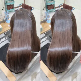 ロング 髪質改善✨艶髪カラー 縮毛矯正✨有田仁志のヘアスタイル