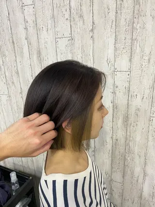 ミディアム カラー 勝河 怜楊のヘアスタイル