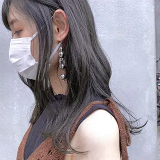 セミロング カラー パーマ ヘアアレンジ 【ダメージレス施術】 【透明感】北村 拓也のヘアスタイル