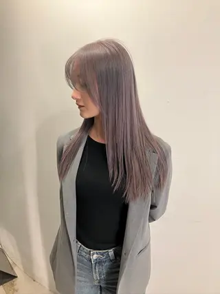 ロング カラー Hanaka🪷 ニュアンス×レイヤーのヘアスタイル