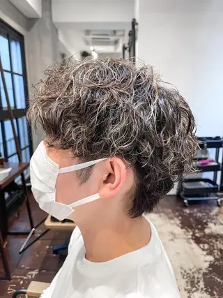 ショート カラー パーマ メンズ メンズ特化 TAKE高崎のヘアスタイル