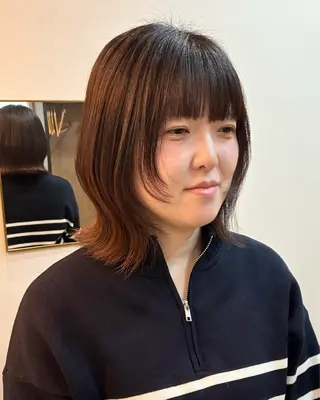 ミディアム 柴田真衣 /ナチュラル/半個室のヘアスタイル