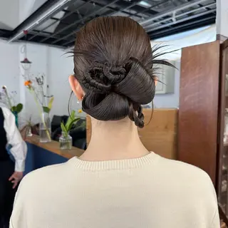 ヘアアレンジ ボブ/グレージュ ブリーチなし/ひなこのヘアスタイル