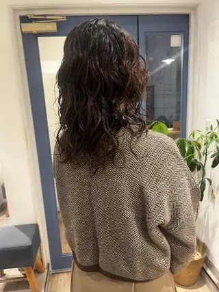 セミロング カラー パーマ 上品な暖色/丸みボブ Chie🪷のヘアスタイル