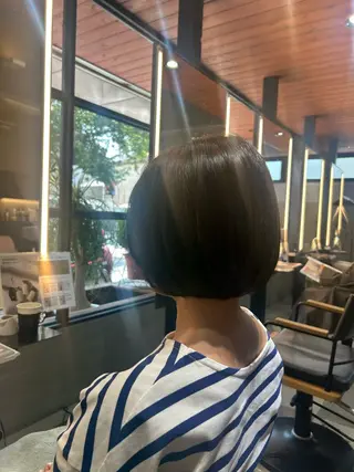 ミディアム カラー 艶カラー/ベージュ/ ショート/安岡哲兵のヘアスタイル