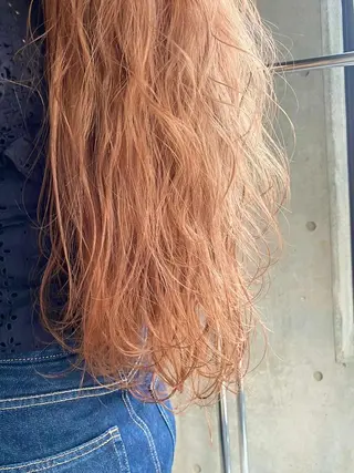 ロング カラー パーマ ⭐️横浜ブリーチ特化 美容師 堤涼⭐️のヘアスタイル