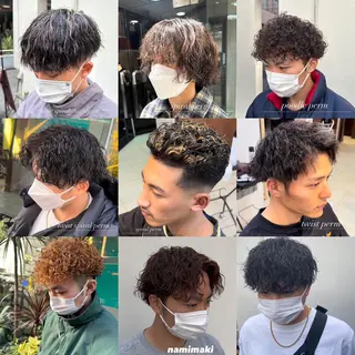 ミディアム パーマ メンズ パーマ職人 渡邊 優雅のヘアスタイル