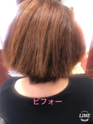 ミディアム カラー パーマ 織田 英之のヘアスタイル