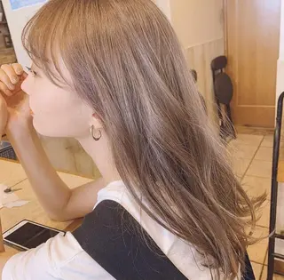 ロング カラー レイヤー🇰🇷小顔 見せ顔周り💕トモミのヘアスタイル