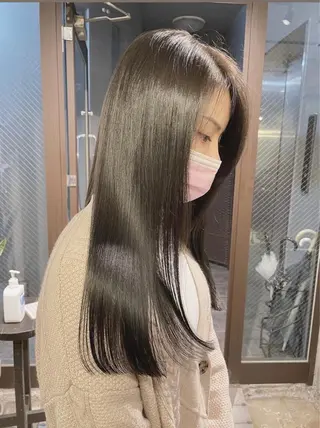 ロング 縮毛矯正 特化アツシのヘアスタイル