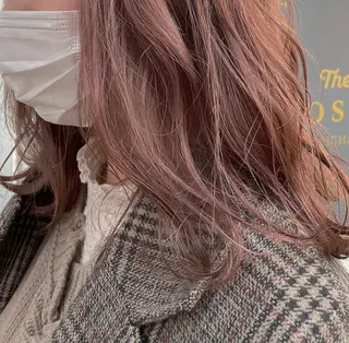 セミロング カラー 葵/レイヤーカット/ 韓国風/透明感カラーのヘアスタイル